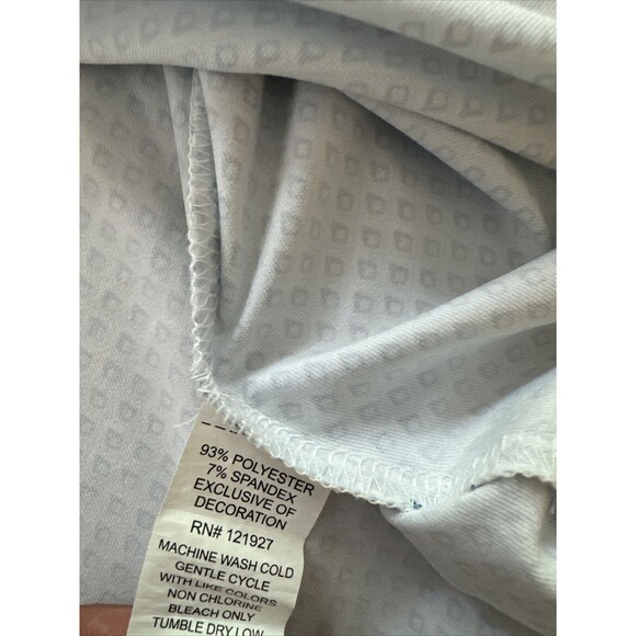 Johnnie-O Shirt Mens 2XL Blue PoloDiamond Pattern Golf Oceanside Country Club - Picture 6 of 8